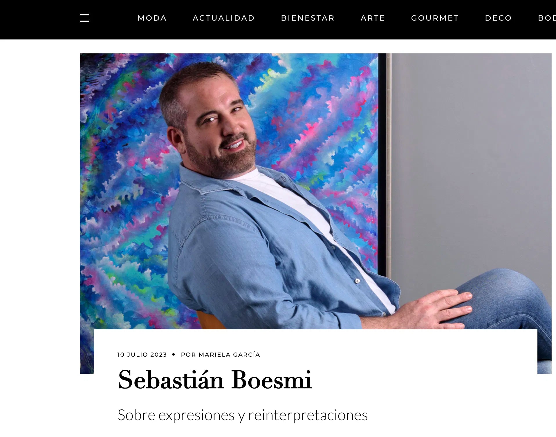 Sebastián Boesmi: Sobre expresiones y reinterpretaciones