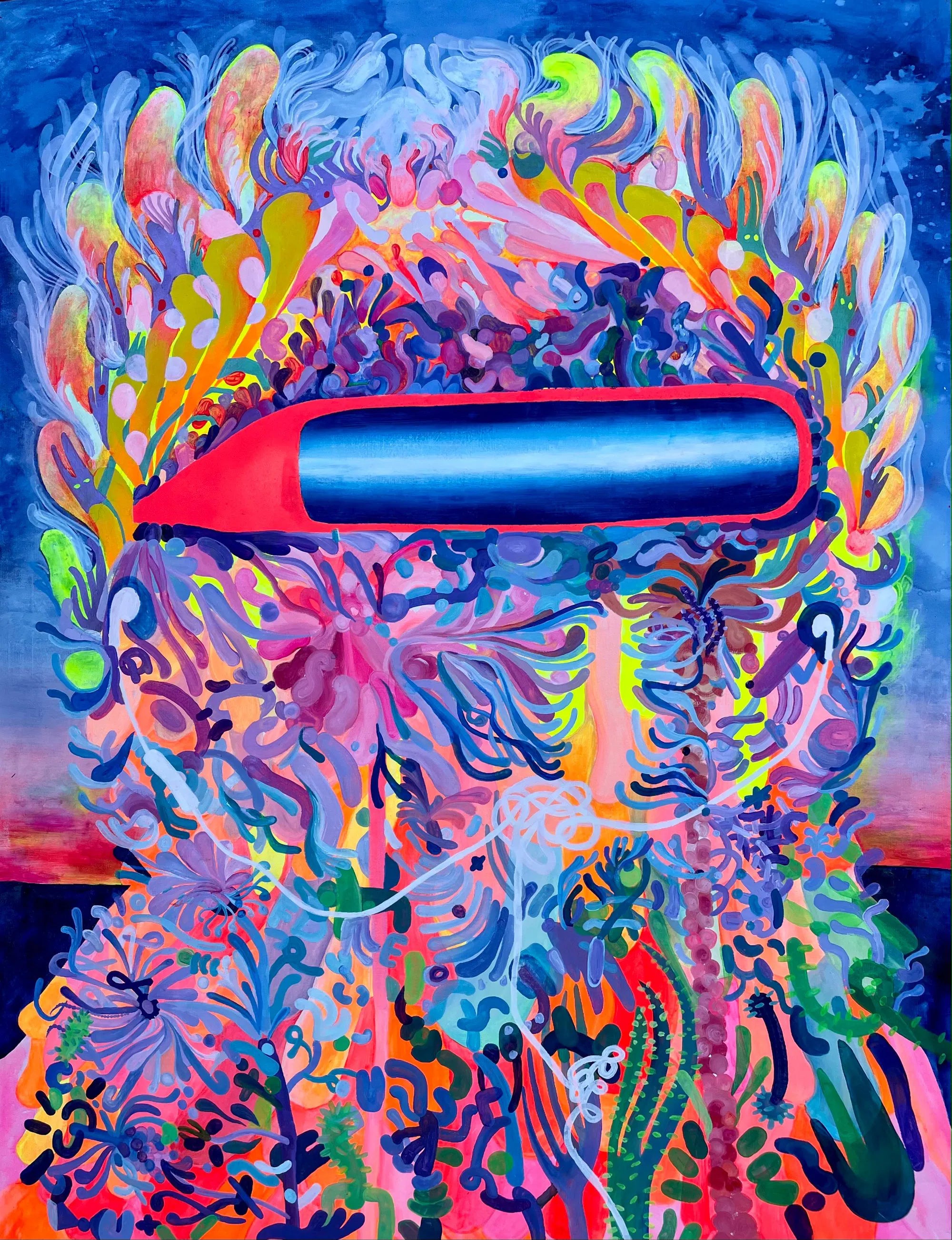 Gafas de realidad híbrida y traje climático (2023)